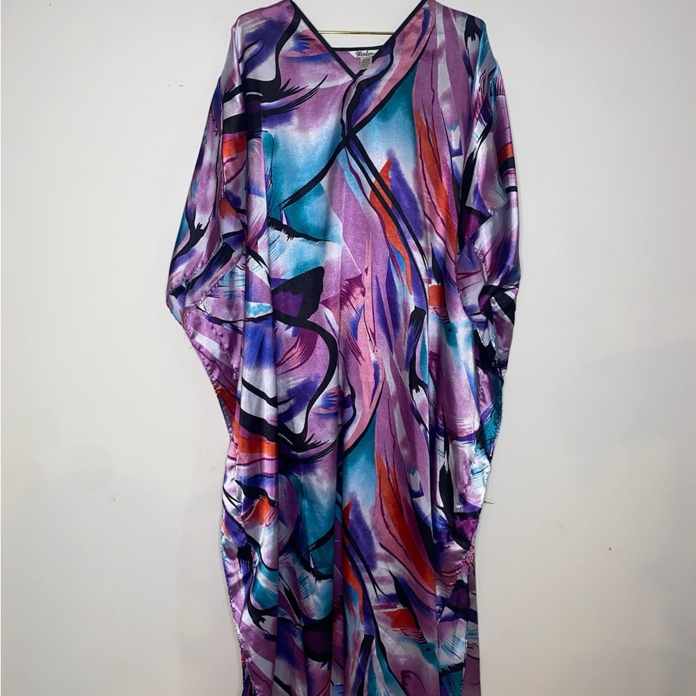 Vibrant Abstract Kaftan Dress